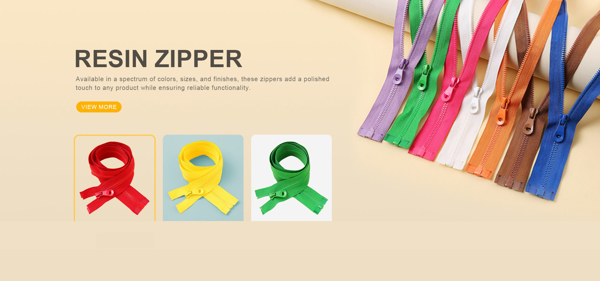 Quality Resin Zipper factory