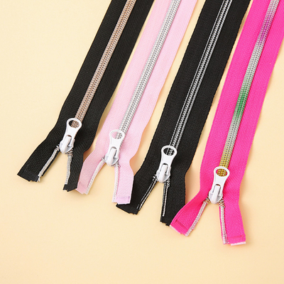 Sleek Design Nylon Zippers 5# Heavy Duty Open Ended Zips For Garment