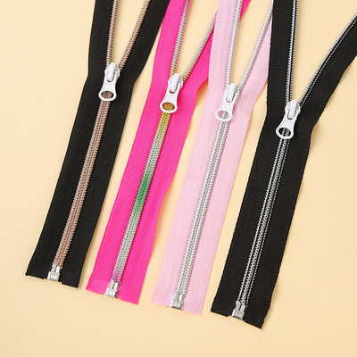 Tear Resistant Nylon Zippers #5 Open Ended Zip With Low Friction Slider