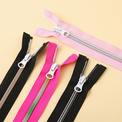 Garment Smooth Nylon Zippers Heavy Duty #5 Lightweight Open Ended Zips