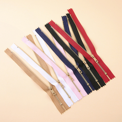 Precision Crafted Teeth #3 Decorative Colored Metal Zippers Close End With Secure Closures