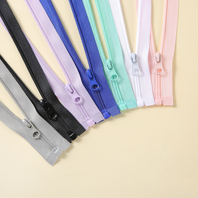 Custom #3 Nylon Plastic Teeth Zipper For Luxury Fashion Garments