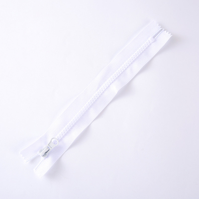 Compacto # 5 Resina Branco Dentes Zipper fechado Zippers Final para sacos de vestuário